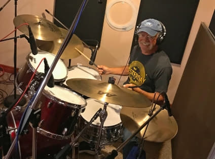 Chris in the studio